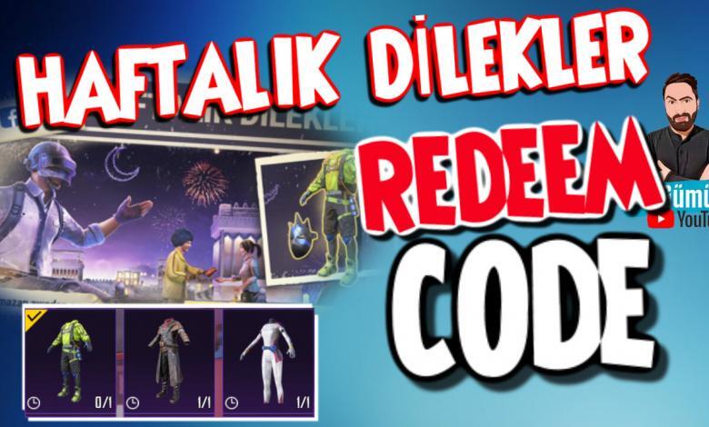 haftalık dilekler kodları pubg