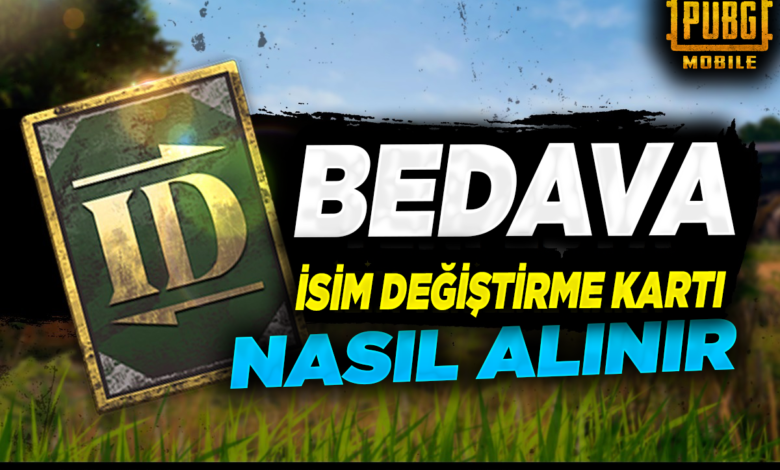 bedava isim değiştirme kartı